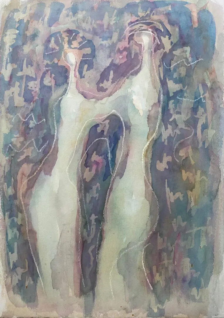 A painting of a woman in a dress